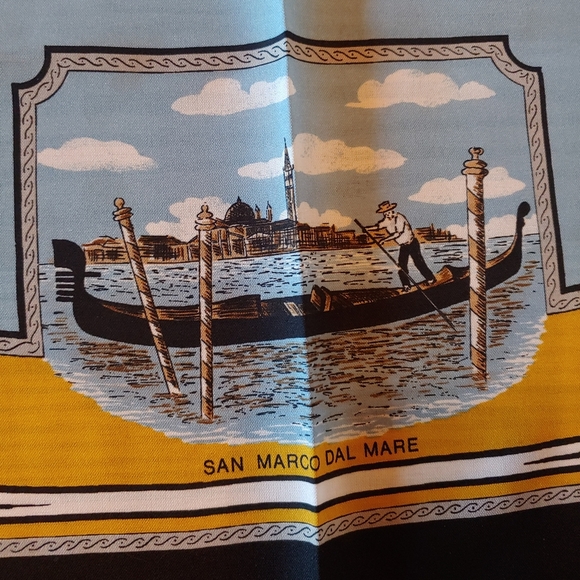 Vintage Souvenir Venzia Italy Scarf - Giubileo 2000, Travel Memento - Picture 5 of 10